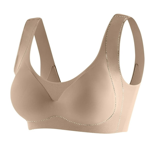 Womens Powerful Push-Up Seamless Sport Bra, Super Gather No Underwire Anti Sagging Everyday Bras with Support and Lift