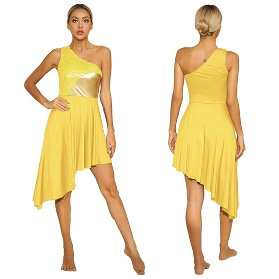 Womens Praise Dance Dress Sleeveless Dresses Dancewear Modern Lyrical Dance Prom Party Waltz Ballroom Dance