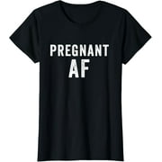 ZHANGAVAFA Womens Pregnant AF Tshirt Funny Pregnancy Shirts For Women Humor