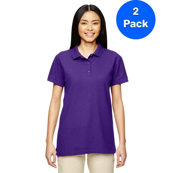 Womens Premium Cotton Double Piqué Sport Shirt 2 Pack