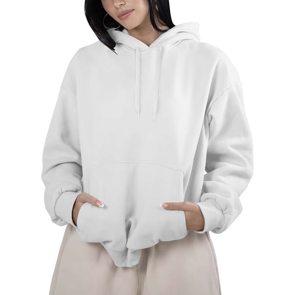 Womens Essentials Heavyweight Pullover Hoodie Loose Fit