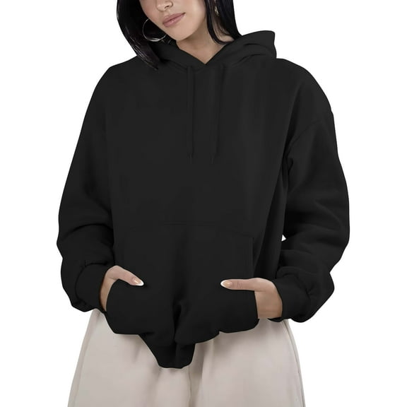 Womens Essentials Heavyweight Pullover Hoodie Loose Fit