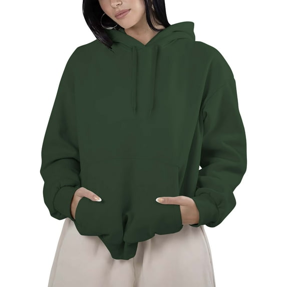 Womens Essentials Heavyweight Pullover Hoodie Loose Fit