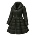 thumbnail image 1 of Womens Premium Lightweight Puffer Jacket Black Quilted Down Winter Coat-XL, 1 of 9