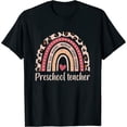 thumbnail image 1 of Womens Preschool Teacher 100Th Day Of School Teacher T-Shirt Black 2X-Large, 1 of 5