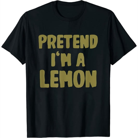 Womens Pretend I'M A Lemon Costume Halloween T-Shirt Black 2X-Large
