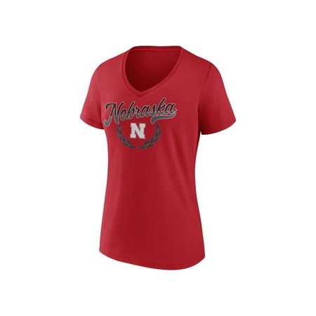 Florida Gators NCAA Nebraska Cornhuskers Women's Red Cotton Short Sleeve Tee