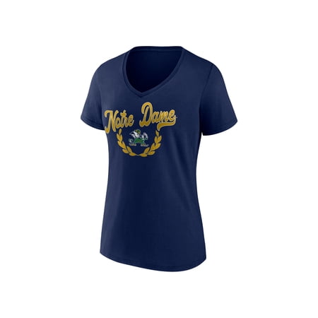 Notre Dame Fighting Irish NCAA Notre Dame Fighting Irish Women's Blue Cotton Short Sleeve Tee