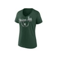 thumbnail image 1 of NCAA Michigan State Spartans Women's Green Cotton Short Sleeve V T Shirt, 1 of 3