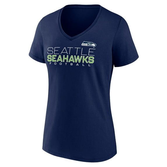 Womens Primry Color Short Sleeve Cotton Vee Tee Full Name "Football"