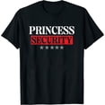thumbnail image 1 of Womens Princess Security Funny Birthday Halloween Party Design T-Shirt Black Small, 1 of 5