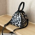 thumbnail image 1 of Womens Print Bucket Handbag Adjustable Strap Crossbody Purse Ring‑shaped Top Handle Messenger Bag, 1 of 2