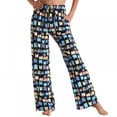 thumbnail image 1 of Womens Print Sleep Pants Sweatpants Wide Leg Loungewear Pajamas Bottoms Nightwear Trousers Drawstring Elastic Waist Workout Joggers Pants with Pockets, 1 of 4