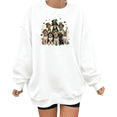 thumbnail image 1 of Womens Print Sweatshirt Graphic Sweatshirt St Patricks Day Lucky Puppy Group Clover Pattern White Shirts Casual Loose Pullover Tops S-3XL, 1 of 5