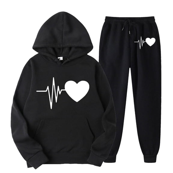 Womens Print Two Piece Outfits Sets Hoodie Sweatshirt And Long Sweatpants Jogger Workout Set Fall Tracksuit Sweatsuits Womens Bib Snow Pants Women Bib Snow Pants Team Clothes Workshop Suit Wedding