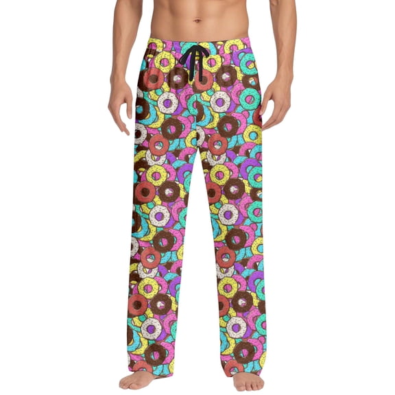 Womens Printed Casual Pants Elastic Waist Floral Design Lightweight Loungewear Home Leisure Activities