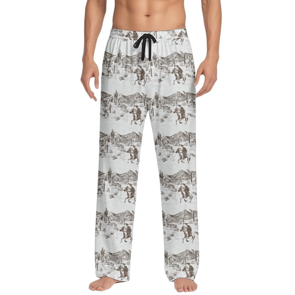 Womens Printed Casual Pants Full Length Pants With All Over Floral Pattern Elastic Waist