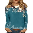 thumbnail image 1 of Womens Printed Scrub Tops Homewear Modern Monday Of Cyber Shirts Ladie'S Short Sleeve, 1 of 5
