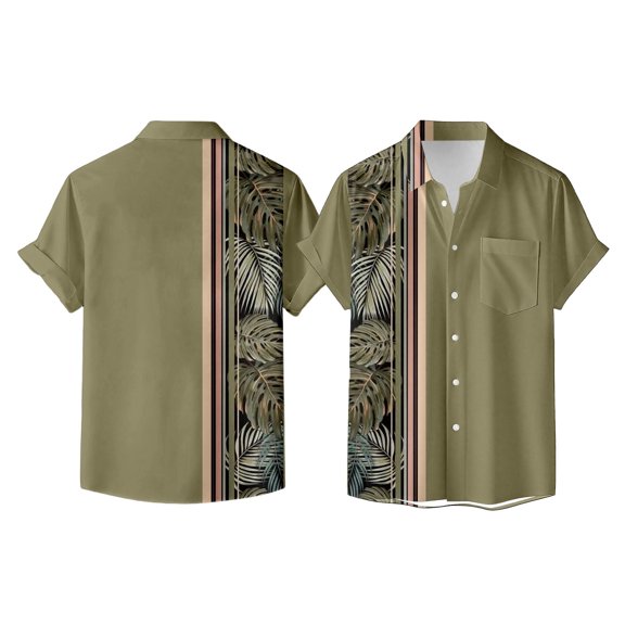 Womens Printed Short Sleeve Button Down Shirt Open Front Cardigan Blouse With All Over Floral Pattern Casual Fit