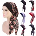 thumbnail image 1 of Womens Printed Stretch Turban for Comfortable Head Cover Soft Casual Design for Daily Use, 1 of 3
