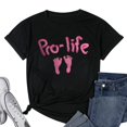 thumbnail image 1 of Womens Pro Life_1 Maternity Dark T Shirt Maternity Tee Black X-Large, 1 of 5