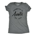 thumbnail image 1 of Womens Promoted to Auntie 2023 Tshirt Funny New Baby Family Graphic Tee Womens Graphic Tees, 1 of 9