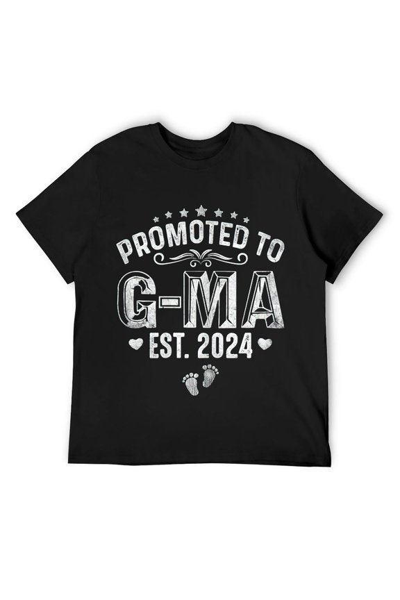 Womens Promoted To G-Ma 2024 Mothers Day Soon To Be Mom Pregnancy T-Shirt Black 2XL