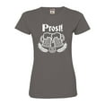 thumbnail image 1 of Womens Prost! Oktoberfest German Cheers Deluxe Soft T-Shirt, 1 of 1