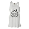 thumbnail image 1 of Womens Prost! Oktoberfest German Cheers Flowy Racerback Tank Top T-Shirt, 1 of 1