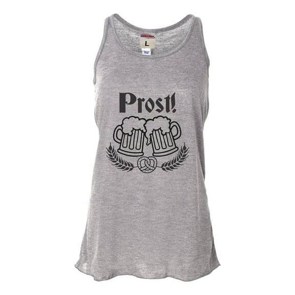 Womens Prost! Oktoberfest German Cheers Flowy Racerback Tank Top T-Shirt
