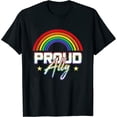 thumbnail image 1 of Womens Proud Ally Lgbt Rainbow Gay Pride Supporter Advocate T-Shirt White Small, 1 of 5