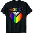 thumbnail image 1 of Womens Proud Ally Lgbtqai Gay Poc Transgender Pride Flag T-Shirt Black Large, 1 of 5