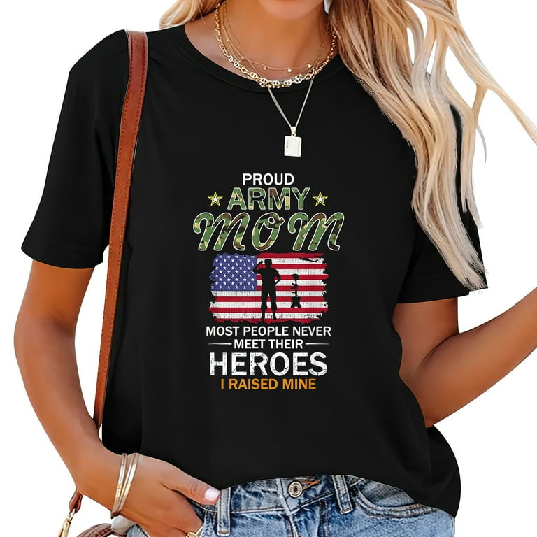 Womens Proud Army Mom - Hero Army T-Shirt Womens Proud Army Mom - Hero Army T-Shirt