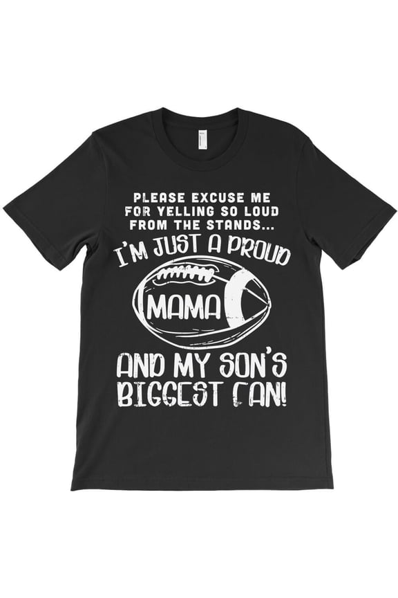 Womens Proud Mama Sons Biggest Fan Football Gridiron Mom Women Gift - Soft Touch H15588 Unisex T-Shirt, Up to 5XL Available
