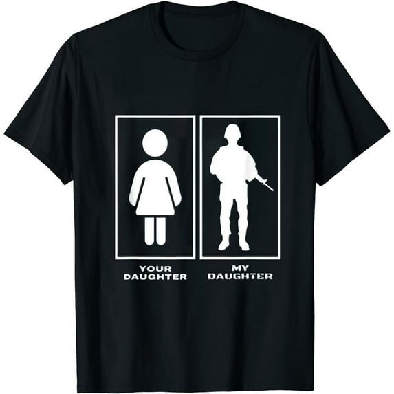 Womens Proud Soldier Mom Dad Your Daughter My Daughter Military T-Shirt Black X-Large