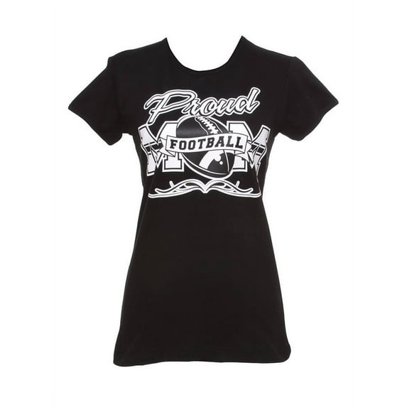 Womens Proud Sports Mom T-Shirt - Proud Football Mom - Medium