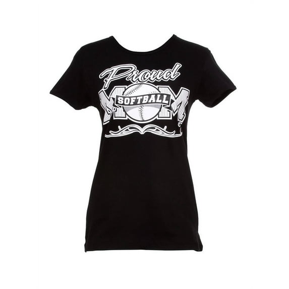 Womens Proud Sports Mom T-Shirt - Proud Softball Mom - Medium