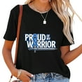 thumbnail image 1 of Womens Proud of My Colon Cancer Warrior - Family Friend Support T-Shirt Black, 1 of 5