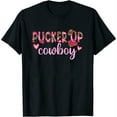 thumbnail image 1 of Womens Pucker Up Cowboy Cute Country Western Valentines Day T-Shirt White X-Large, 1 of 5
