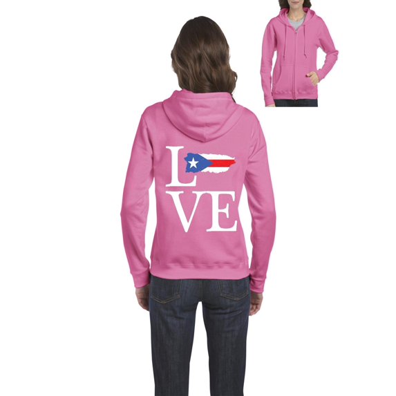 Womens Puerto Rico Full-Zip Hooded Sweatshirt