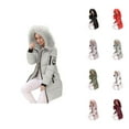 thumbnail image 1 of Womens Puffer Jacket 2026 Casual Long Sleeve Slim Fit Mid Length Full Zip Up Thick Warm Winter Coats with Pockets, 1 of 8
