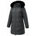 thumbnail image 1 of Womens Puffer Jacket Windproof Winter Down Coat Waterproof Winter Parka Jacket, Darkgray M, 1 of 8