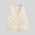 thumbnail image 1 of Womens Puffer Vest Lightweight Sleeveless Buttons V Neck Jacket for Layering Fall Winter Warm Inner Gilet with Pockets, 1 of 3