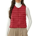 thumbnail image 1 of Womens Puffer Vest, Yigetop Women's Winter Lightweight Sleeveless Cotton Vest Jacket with Down insulation Vest Women's Coats, Jackets & Vests Red 5XL, 1 of 1
