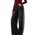 thumbnail image 1 of Womens Pull On Jeans Wide Leg Stretchy Side Striped Denim Pants High Waisted Casual Jean Pants With Side&Back Pockets 2XL, 1 of 5