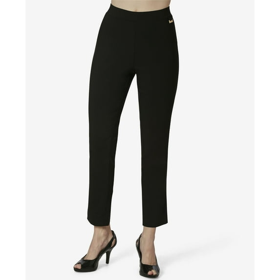 Womens Pull On Pants With Side Slits Sid Black M