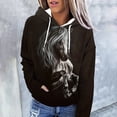 thumbnail image 1 of Womens Pullover Hoodies TIANEK Winter Long Sleeve Horse Graphic Ethnic Style Hoodies With Pocket Drawstring Athletic Womens Crewneck Sweatshirt Sweatshirts for Women, 1 of 4