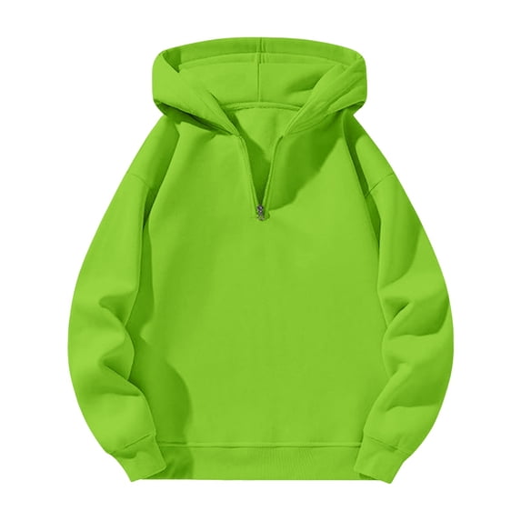 Womens Pullover, Yigetop Ladies' Casual Half Zipper Hoodie Loose Sports Sweatshirt 1/4 Zip Pullover Women Green XL