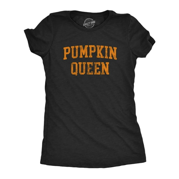 Womens Pumpkin Queen T Shirt Funny Halloween Jack-O-Lantern Autumn Graphic Novelty Tee Womens Graphic Tees
