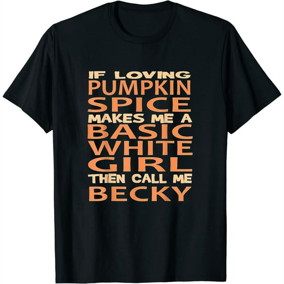 Womens Pumpkin Spice Basic Becky T-Shirt Black Medium